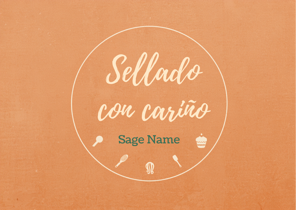 Sticker de cierre Sellado con cariño
